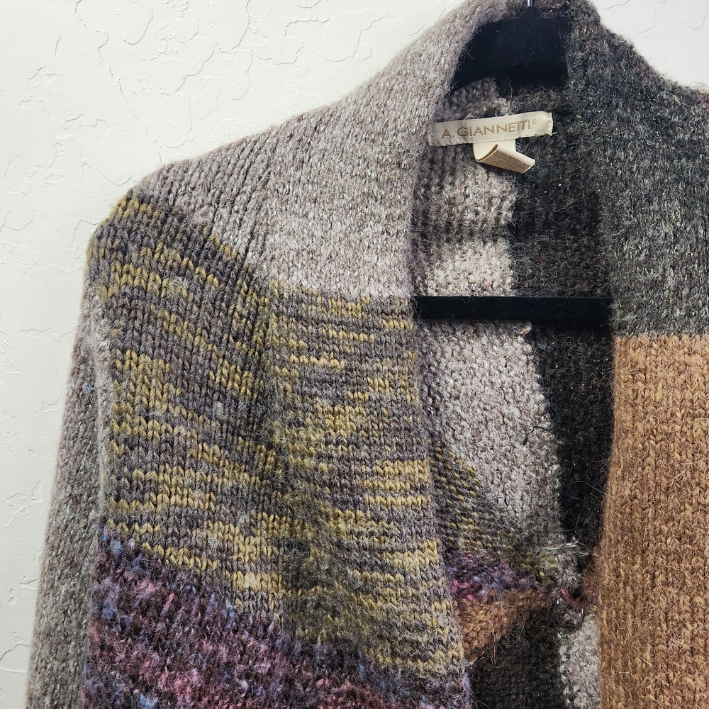 A. Gianetti || Multicolor Patchwork Cardigan - image 4